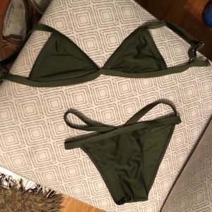 Army green bikini